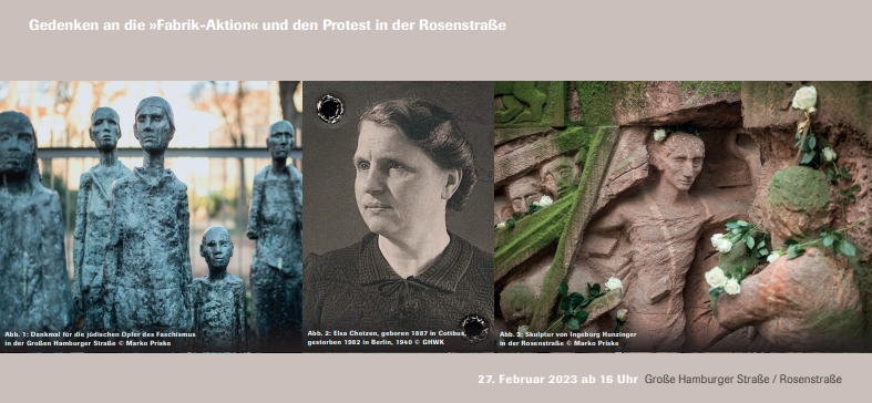 Gedenken an die "Fabrik-Aktion" und den Protest in der Rosenstraße