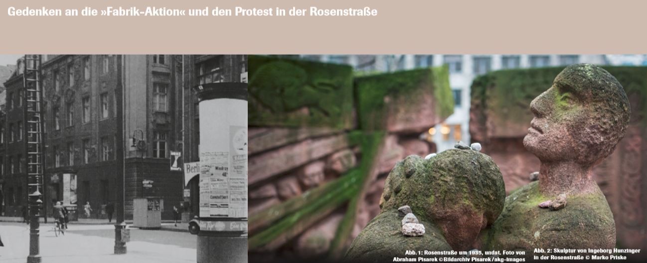 Gedenken an die »Fabrik-Aktion« und den Protest in der Rosenstraße